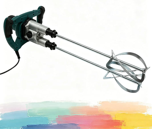 Elektrische roerder met 2800 W, 29 x 22 cm, 53 x 13 cm, 220 - 50 Hz, 0-390 rpm, 0-690 rpm, aluminium en groen