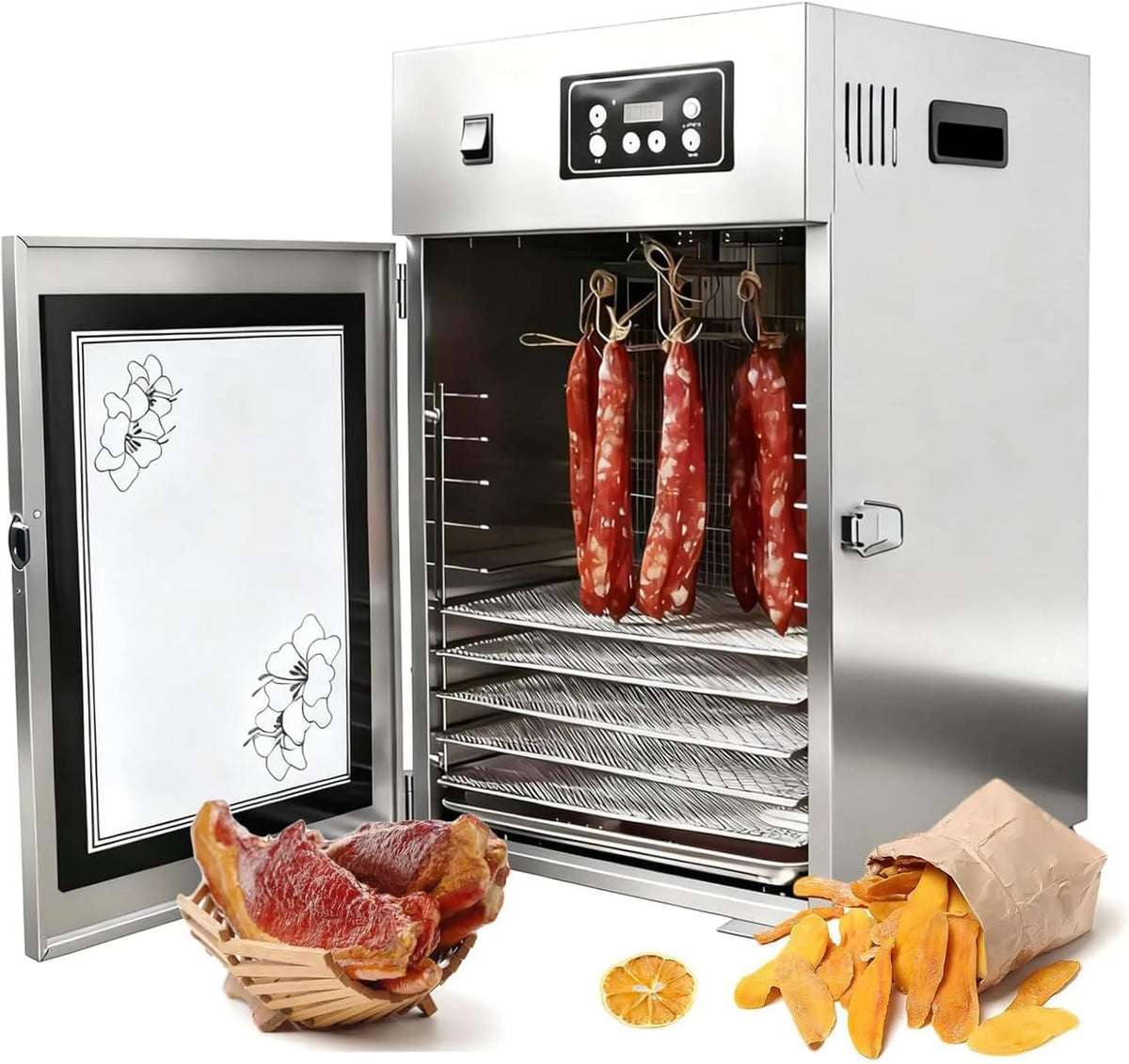 W Snelle Droger, Compacte Huishoudelijke Voedseldroger, Kruiden, Hondensnacks, 800 W Snelle Droger voor Biltong