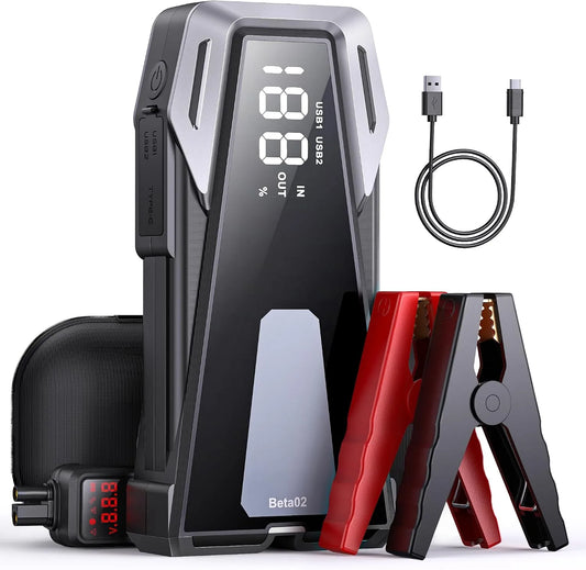 Lamp met 3000 A, 21800 mAh, 8,0 l en USB, voor 8,5 l benzine of 8,0 l diesel