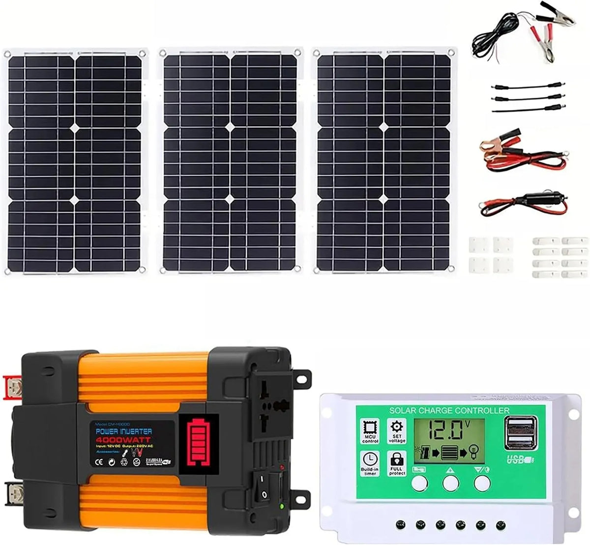 Spanningsomvormer, 75 W, 50A, Off-grid Noodstroomvoorziening 4000 W,12V-110V, 220V