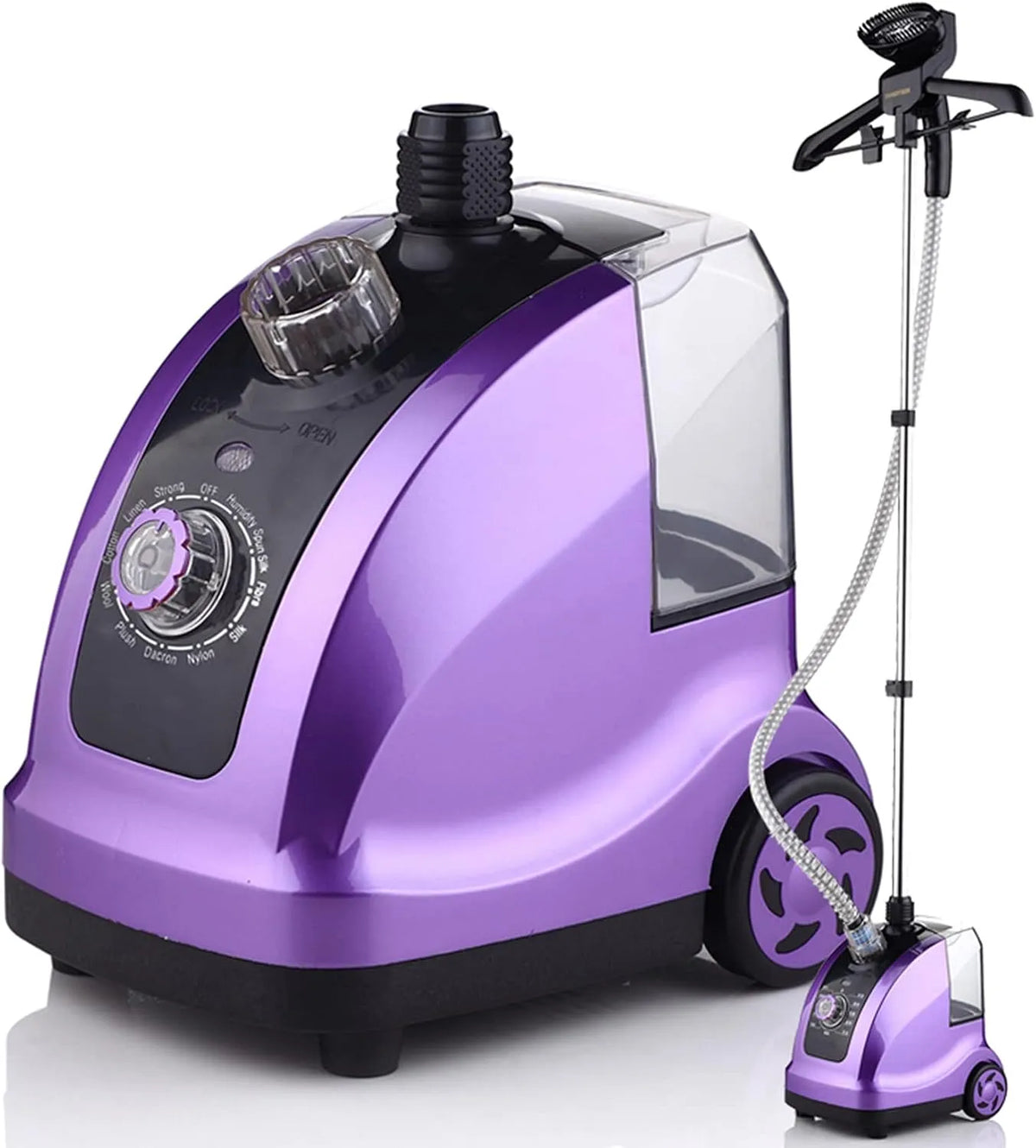 Verticale Kledingstuk Stoomboot, 1950 W, 1.6L, 38S Snelle Rimpelverwijdering Voor Alle Stoffen, Paars