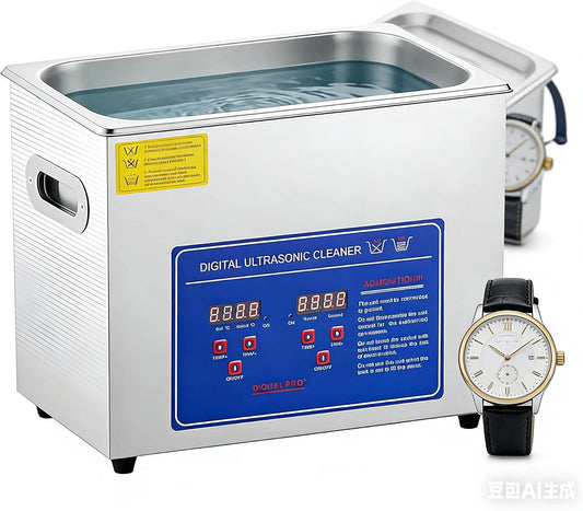 Ultrasoonreiniger met 4.5L, timer, 180 W, 150 W, 0–80 °C, 30 minuten, 6,5L en 10L
