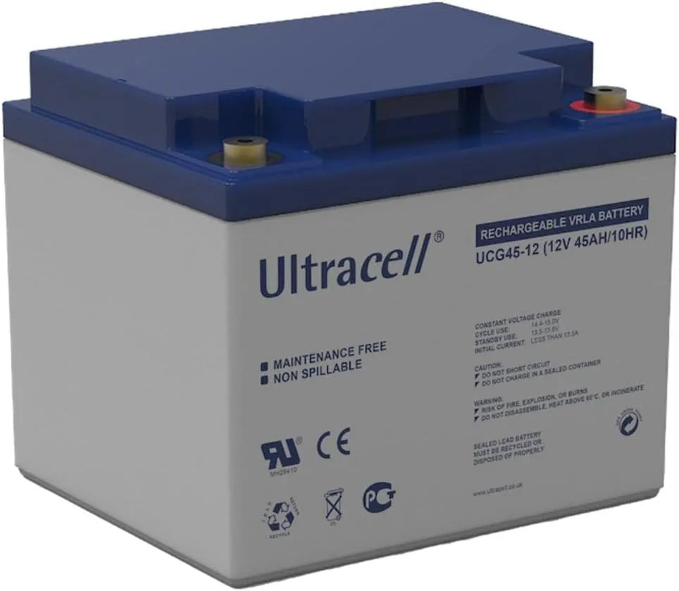 Ultracell DCGA/Deep Cycle Gel UCG 12V 45000mAh Oplaadbaar Loodaccu met 12V en 45000mAh