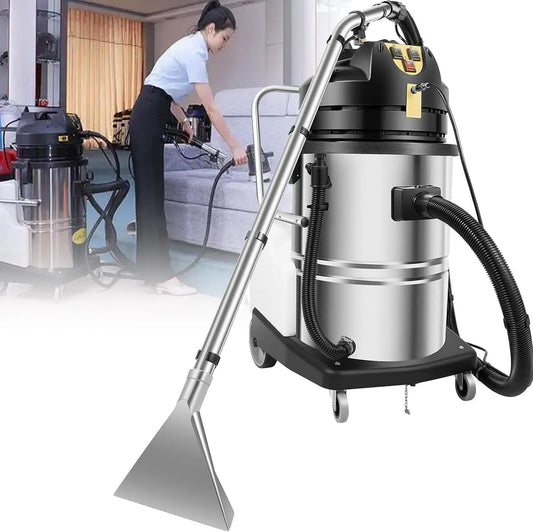 Stofzuiger met 2110 W, 60L, 3-in-1, 20l, 145 cm, geluidsarme werking, RVS en voor tapijt, harde vloeren en dierenharen