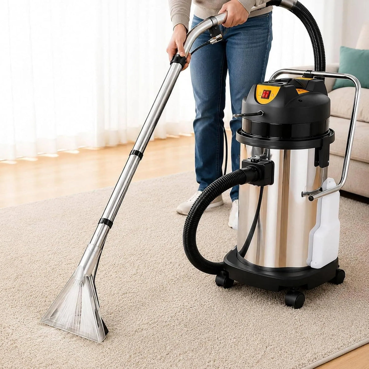 Waszuiger met 1034 W, 20L, 3-in-1, RVS en voor tapijt, harde vloeren en dierenharen