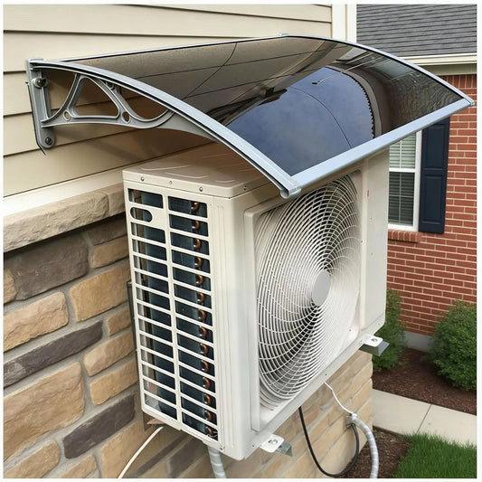 Afdekking, Weerbestendige mini-split AC-afdekking, warmtepompluifel wandgemonteerde airconditionerschild zonwering en weerbestendig.