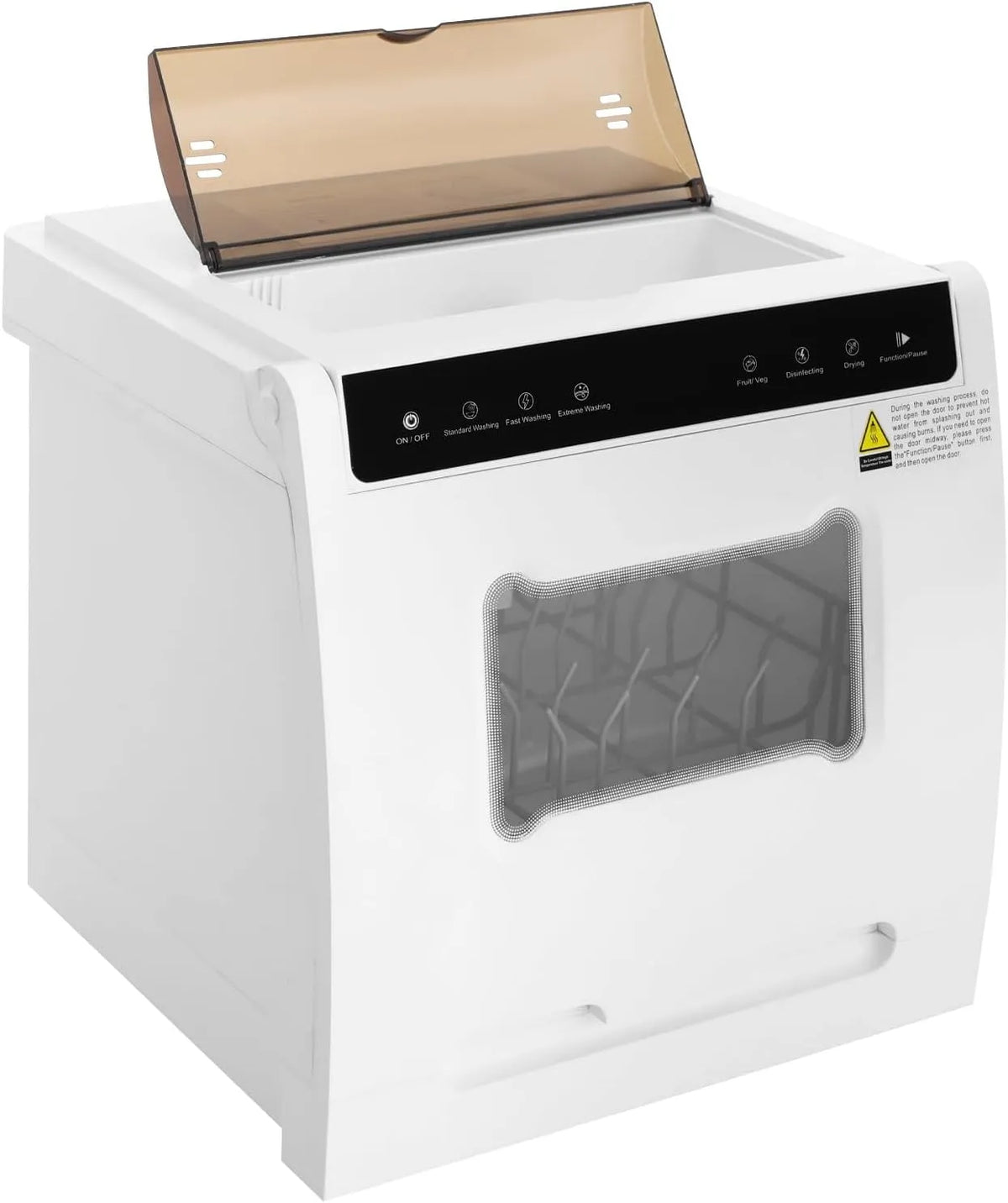 Vaatwasser, 1100 W, 6 reinigingsprogramma's, camping, compacte vaatwasser, led-display, mini-vaatwasser met wateraansluiting