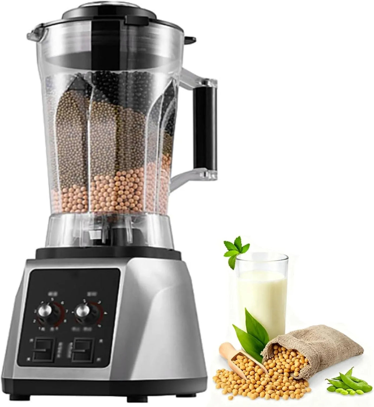 Blender, 6L, 8-Blade Notenprocessor en 9-Snelheid Aanpassing, Thuiskeuken
