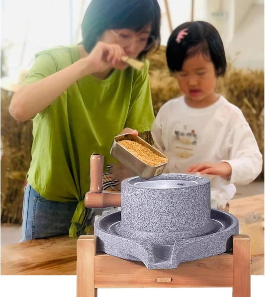 Handgemaakte stenen molen cmx40cm met 22 cm, 35 cm, 25 cm, 6 uur, 1-2 cm en waterreservoir