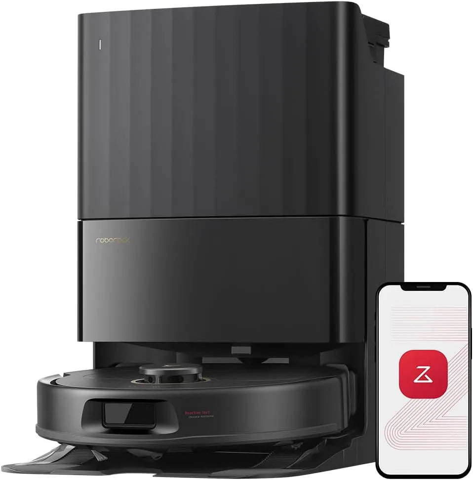 Roborock Robotstofzuiger S5V met 12.000 Pa, 329 m2, 10 mm, wifi, app-bediening, waterreservoir, voor tapijt, harde vloeren en dierenharen en zwart
