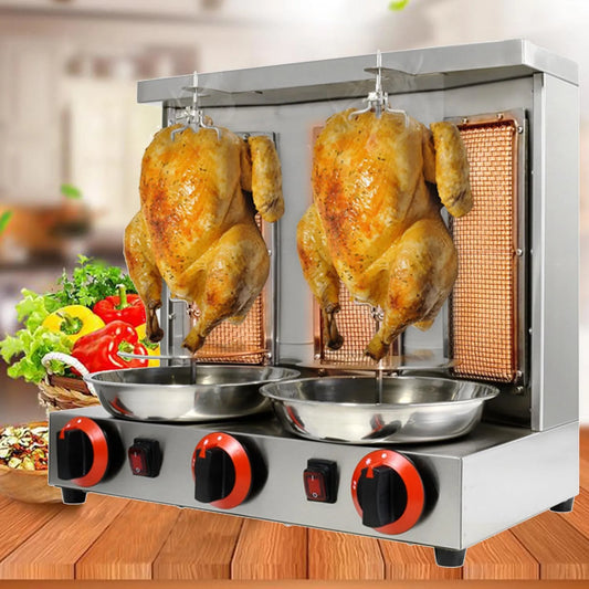 Barbecue met 300 x 300 x 490mm, 510 x 300 x 490 mm, waterreservoir, regelbare thermostaat, RVS, zwart en zilver