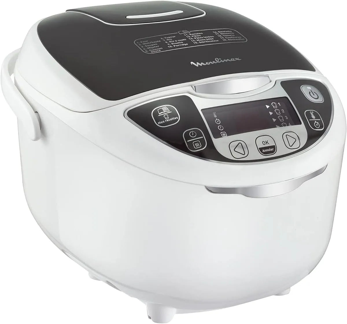 Slowcooker MK708E10 met 15-in-1, 2 mm, 24 uur, 15 programma's, Timer, wit, grijs en goud