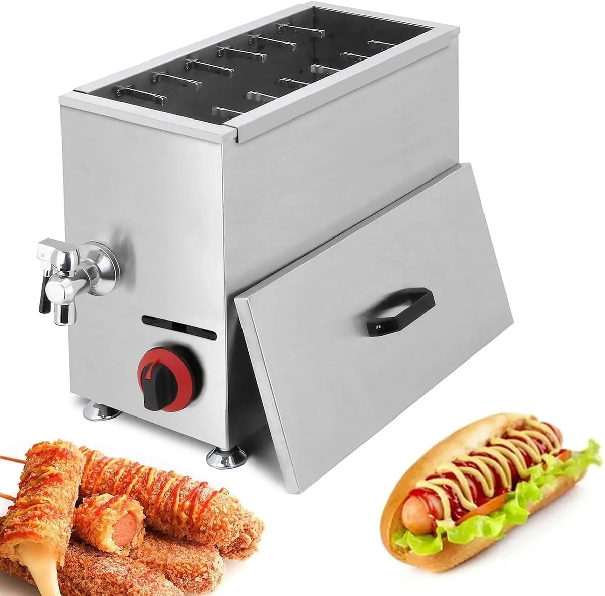 Fryer Commerciële Machine met 58 x 25 x 46 cm, 21L, 15KG en RVS