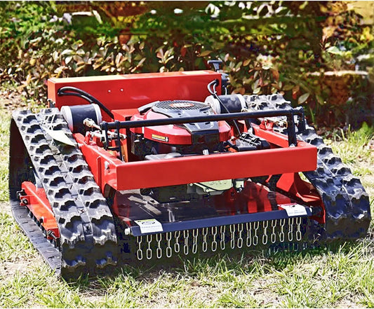 Grasmaaier, brandmotor 7,5 pk, rupswielen en klimvermogen tot 30°
