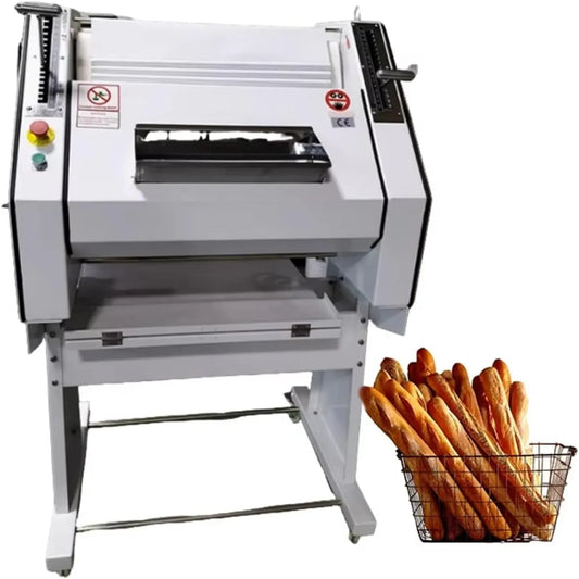 Machine, Automatische broodmachine, commerciële roestvrijstalen deegvormer en -rol, hoog rendement voor stokbrood