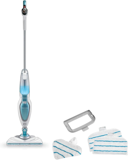 BLACK+DECKER Vloerreiniger FSM1630-QS met 1600 W, 460 ml, waterreservoir, 4 accessoires en zwart