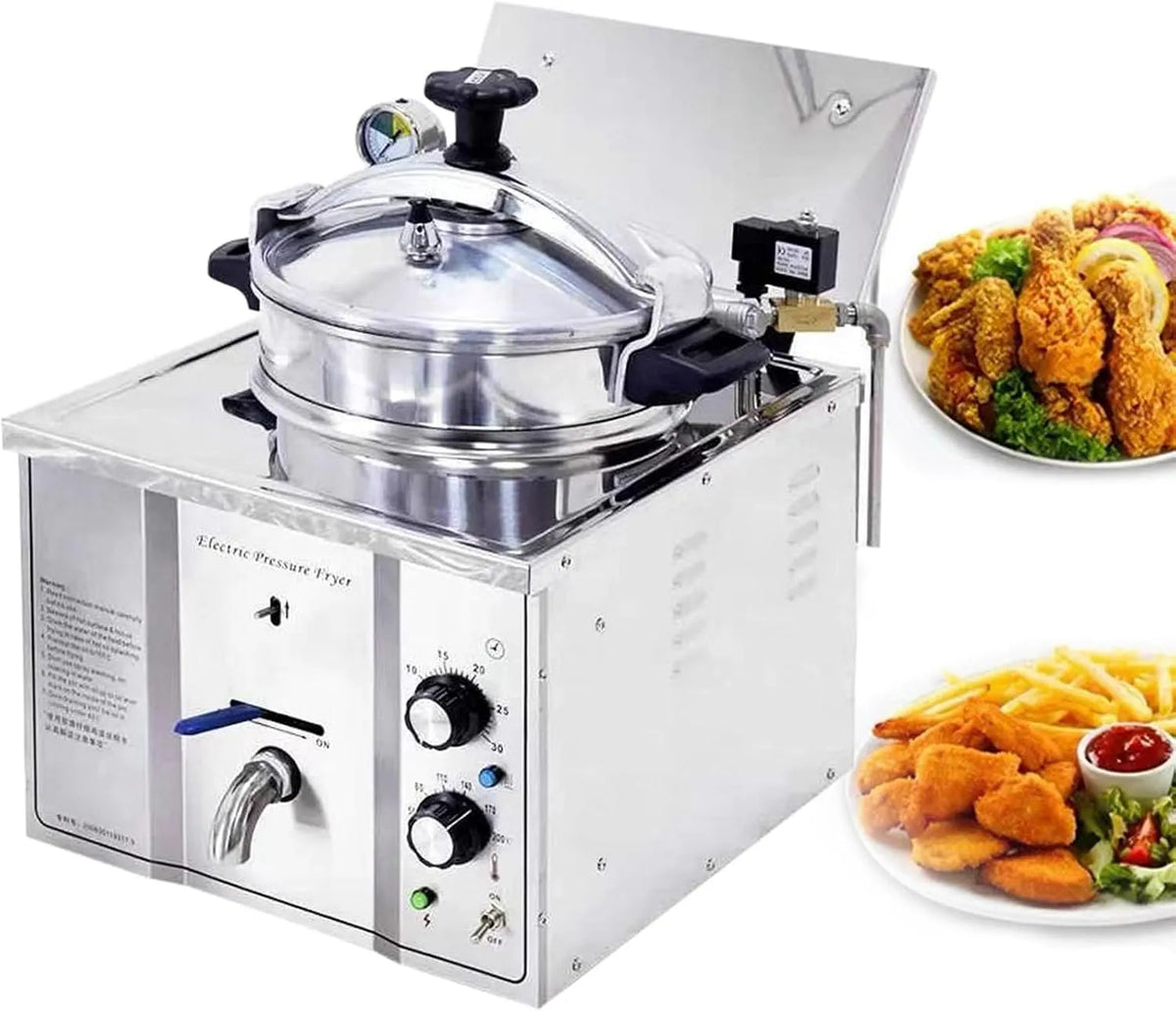 3000 W commerciële friteuse met 3000 W, 16L, 50-200°C en regelbare thermostaat