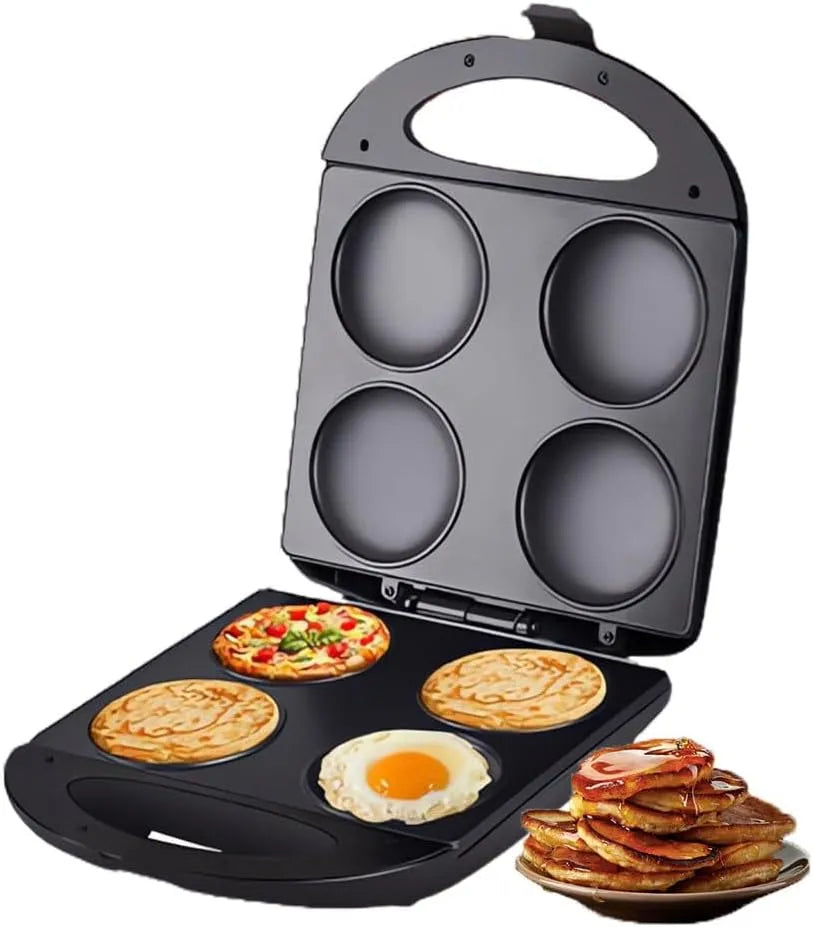 Barbecue, 1600 W, Dubbelzijdige Verwarming voor Flatbread Omelet Burger Ontbijt Tool