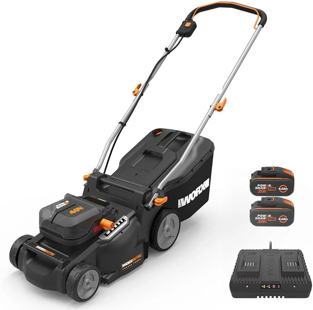 Grasmaaier WG737E met 40 V, 37 cm, 20-70mm, 40L en 2 x 20 V, WORX WG737E Nitro Accu-grasmaaier 40 V 2 x 20 V