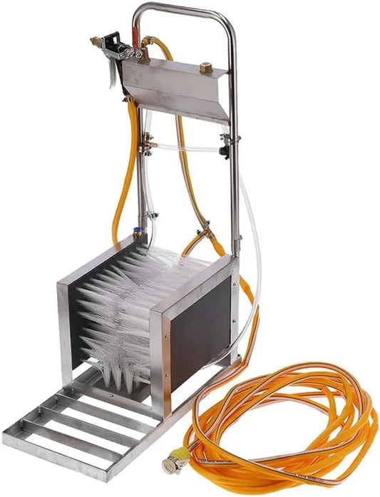 Machine met 54,5 x 25,5 x 85CM, RVS en zilver, Handmatige Landbouwlaarzenpoetsmachine
