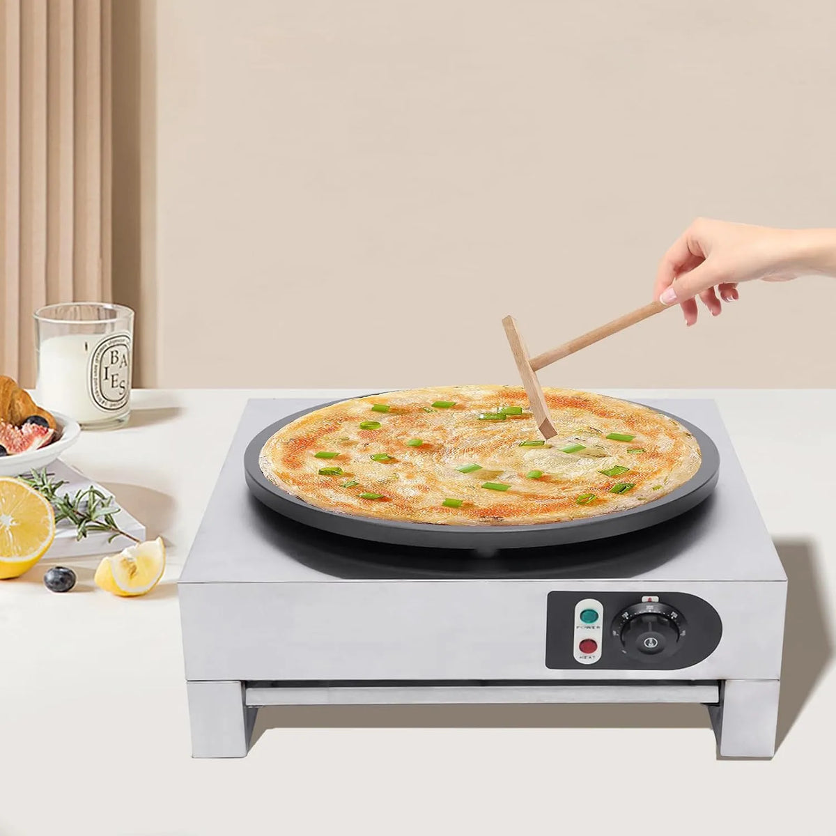 Apparaat met 40 cm, 50-300 °C en regelbare thermostaat, 3000 watt