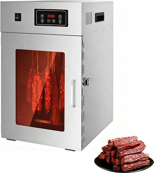Droger, 30-90 °C, RVS, Elektrische Voedseldroger, 340 x 400 x 550 mm