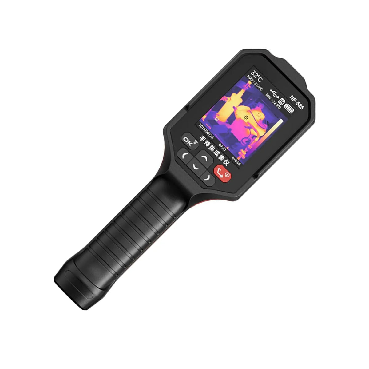 Camera, Handheld warmtebeeldcamera, 8 kleurenpaletten, 22 x 7,2 x 6,6 cm
