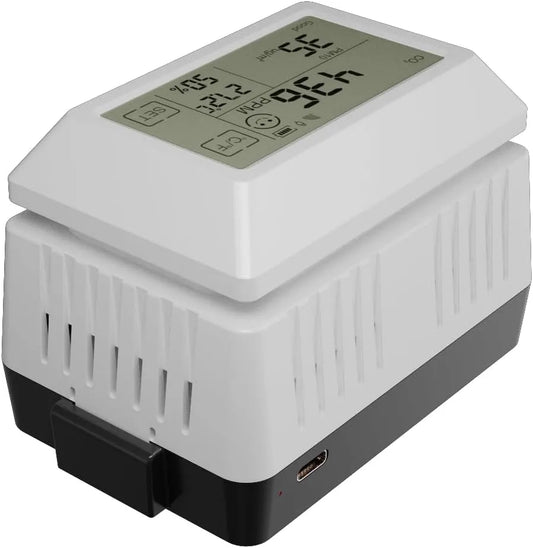 Luchtkwaliteitsmeter, CO2/Luchtkwaliteit WH46D CO2, Kooldioxide Haze Sensor Detector Meter voor, ECOWITT CO2/Luchtkwaliteit Monitoring Sensor WH46D