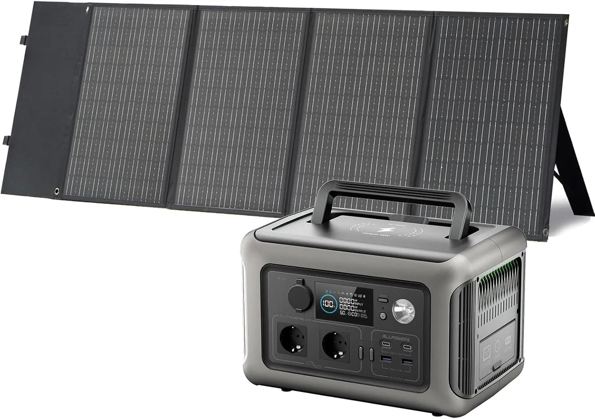 Draagbaar powerstation, R600, 1200 W, 299WH, 2 x 600 W, LiFePO4-batterij