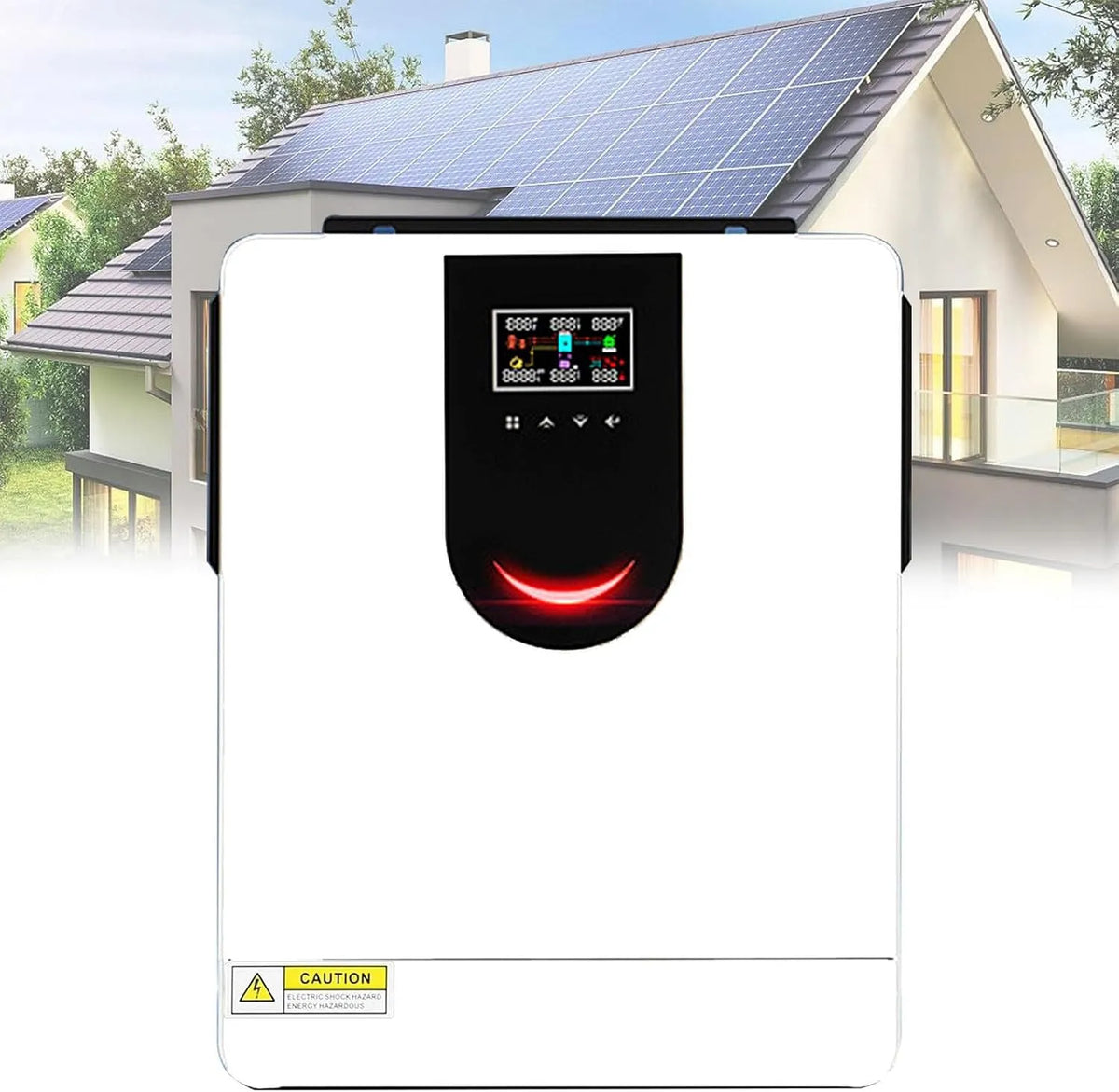 Spanningsomvormer, Huishoudelijke Energieopslag, 4200 W 6200 W Omvormer Zonne-energie Kit, Off-Grid Hybride Omvormer Lader + AC Lader met 120A