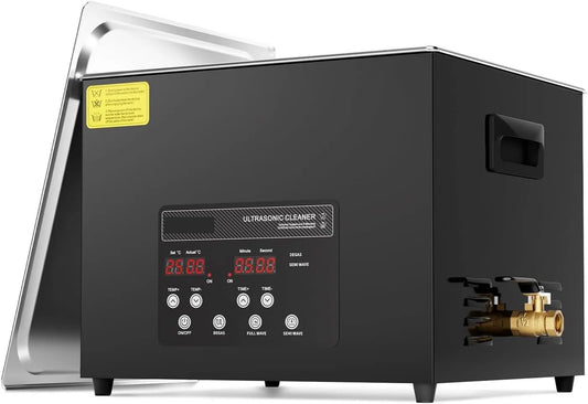 Ultrasoonreiniger met 15L, Timer, 0-80°C en RVS, 360 W 40kHz Digitale Ultrasoon Reinigingsmachine