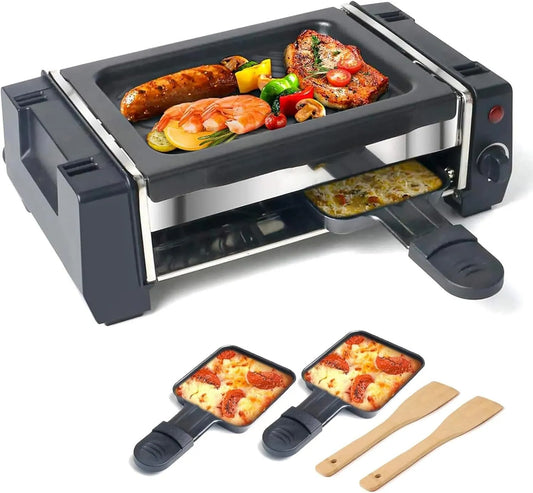 Barbecue, 500 W elektrische raclettegrill voor binnen, raclettetafelgrill